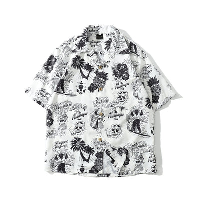 Chaqueta Hawaiana Hombre Estilo Harajuku Vintage Hip-hop Anime Oversized - Image 7