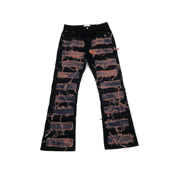 Jeans Desgastados con Costuras Rotas Efecto Vintage