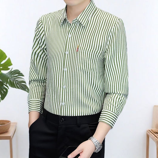 Camisa Slim Fit a Rayas Versátil para Joven