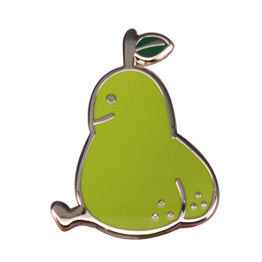 Broche de Pera Kawaii - Distintivo Frutal Adorable - Image 3
