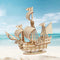 Maqueta de Barco Pirata de Madera Armado - Decoración Coleccionable