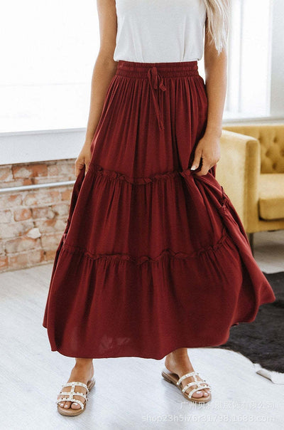 Vestido Maxi Plisado de Cintura Alta Elástica para Mujer - Image 14