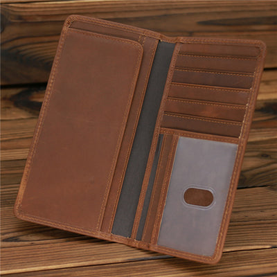 Billetera Larga de Cuero Crazy Horse para Hombre - Image 14