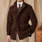 Chaqueta Safari Vintage con Cintura Elástica y Múltiples Bolsillos