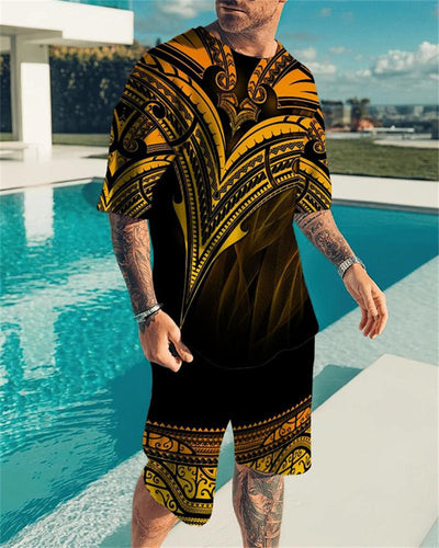 Conjunto de Playa Hombre Pantalones Cortos Estampado 3D Verano - Image 6
