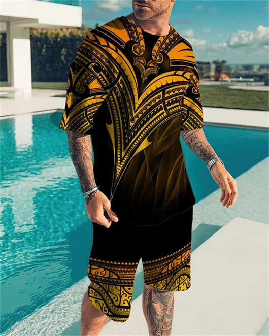 Conjunto de Playa Hombre Pantalones Cortos Estampado 3D Verano - Image 6