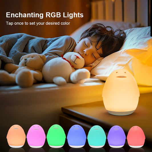 Lámpara de Atmósfera RGB Recargable por USB con Silicona Suave