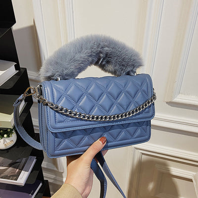 Bolso Cuadrado Retro Acolchado en Piel Sintética - Diseño Rombo - Image 2