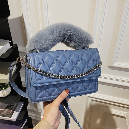 Bolso Cuadrado Retro Acolchado en Piel Sintética - Diseño Rombo - Image 2