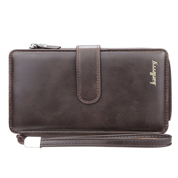 Billetera Retro Multifuncional con Cierre Largo - Clutch Europeo Moderno
