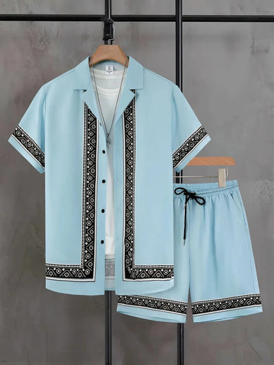 Conjunto Hawaiano Hombre: Camisa y Shorts Holgados de Manga Corta - Image 31