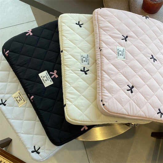 Bolsa Organizadora para Cuadernos con Bordado de Rombos y Moño - Image 14