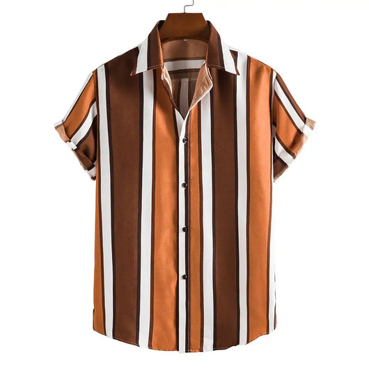 Camisa Casual de Rayas Personalizables para Hombre - Image 3
