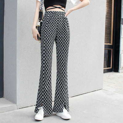 Pantalón Cintura Alta con Letras Estampadas y Aberturas - Image 9