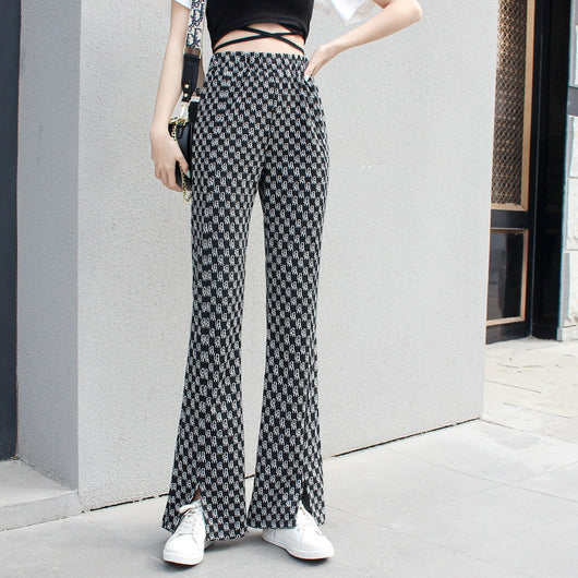 Pantalón Cintura Alta con Letras Estampadas y Aberturas - Image 9