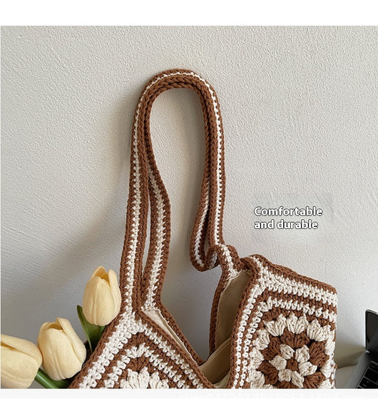 Bolso Tote Tejido a Mano Estilo Étnico Retro de Gran Capacidad - Image 12