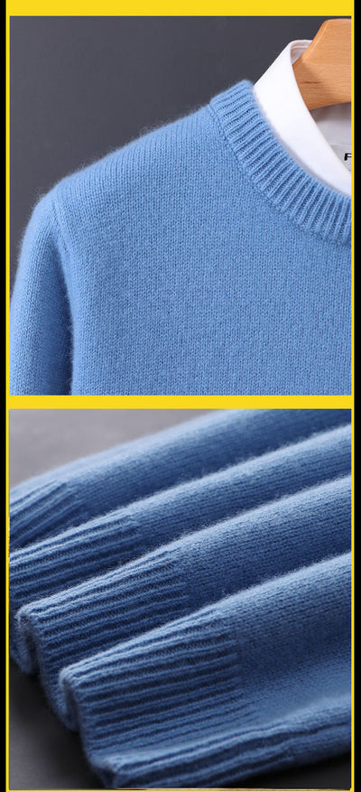 Suéter Holgado para Hombre Cuello Redondo Tejido Base Oversized - Image 18