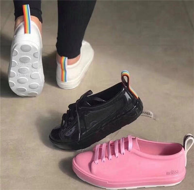 Tenis Deportivos Arcoíris con Cordones para Mujer - Suela Plana - Image 9