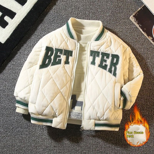 Chaqueta Acolchada Estilo Western para Niños - Uniforme de Béisbol Invierno - Image 3