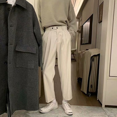 Pantalones Casuales Holgados Vintage para Hombre con Detalle Colgante - Image 4