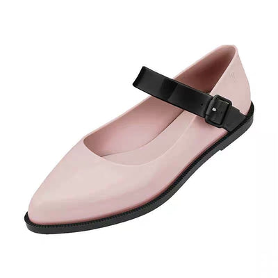 Zapatos Planos Mujer Punta Afilada con Hebilla Bicolor - Image 9