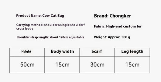 Mochila Peluche Gato Vaca - Juguete de Simulación Adorable - Image 11