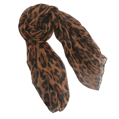 Pañuelo de Seda con Estampado Leopardo Clásico para Mujer - Image 6