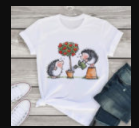 Blusa Holgada Estampado Animales Dibujos Talla Grande - Image 12