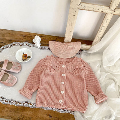 Cardigan de Lana Tejida con Encaje para Bebé - Image 3