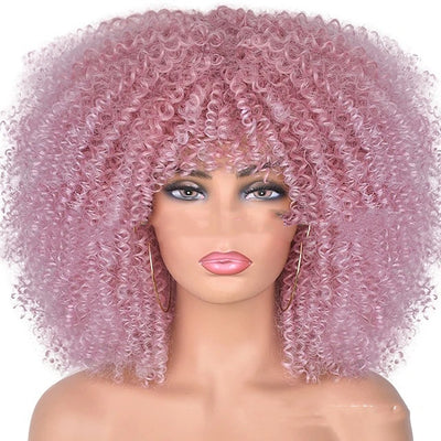 Peluca de Cabello Rizado Sintético con Malla Fina - Image 32