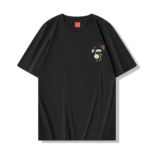 Playera Corta Estilo Chino con Mariposas de Cambio de Luz - Image 2