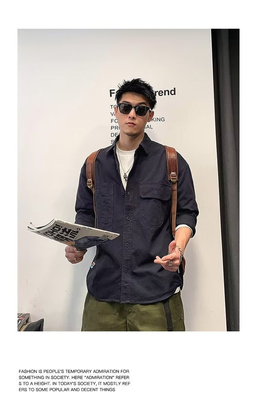 Camisa Chaqueta Suelta Talla Grande Manga Larga para Otoño - Image 10