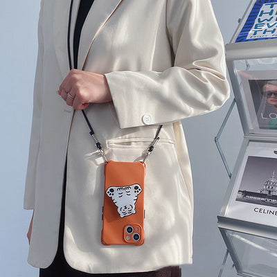 Funda Tigre Cartoon con Soporte Perezoso para Celular - Image 9