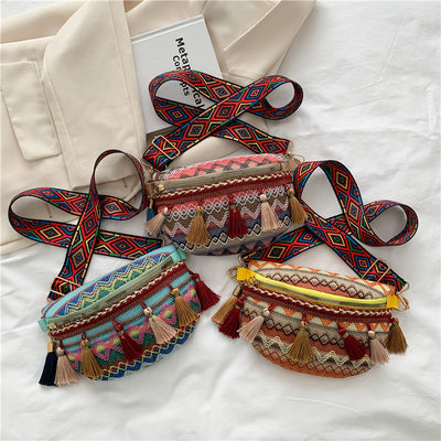 Bolsa Mensajera Étnica Multiusos para Mujer - Bandolera y Cintura - Image 14