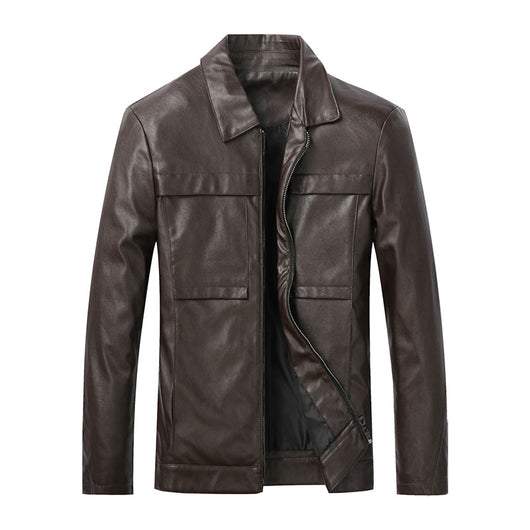 Chaqueta de Cuero para Motociclista Slim Fit Casual - Image 5