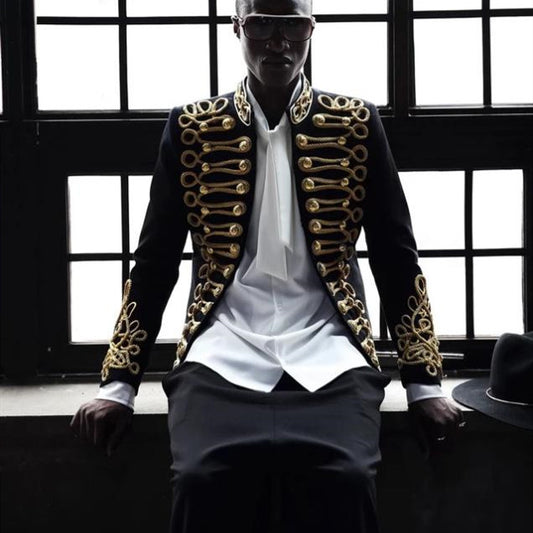 Blazer Slim Gold Rope Caballero - Traje Ejecutivo Premium