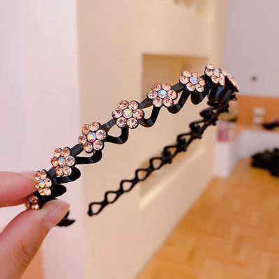 Diadema Fina con Rhinestones y Diseño Ondulado Antideslizante - Image 7
