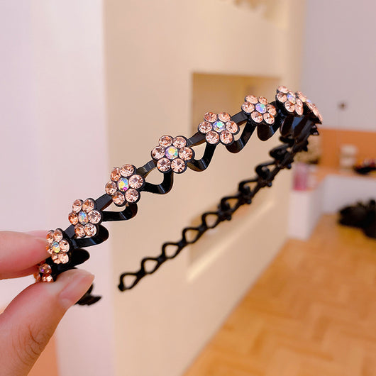 Diadema Fina con Rhinestones y Diseño Ondulado Antideslizante - Image 7