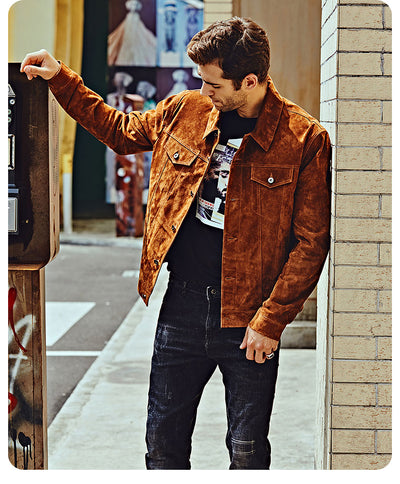 Chaqueta de Cuero para Motociclista Estilo Americano - Image 19
