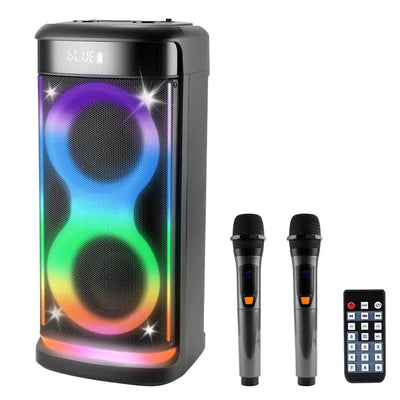 Parlante Portátil Inalámbrico para Fiestas con Micrófono y Luces LED - Image 23