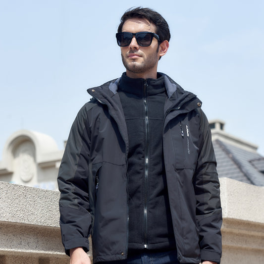 Conjunto de Chaqueta Impermeable para Parejas Talla Grande