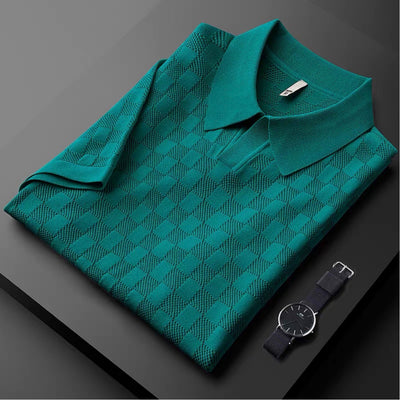 Polo Hueco Transpirable Ice Silk de Manga Corta para Hombre - Image 11