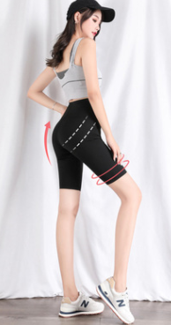 Leggins Shark para Mujer: Shorts Ajustados de Tres Cuartos en Negro para Ciclismo - Image 15