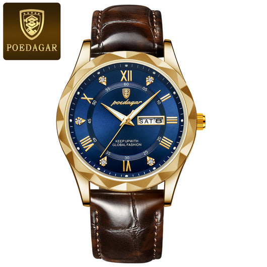 Reloj de Pulsera de Cuarzo Luxury para Hombre con Correa de Cuero - Image 13