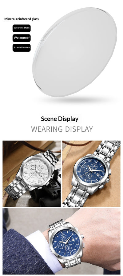 Reloj de Cuarzo para Hombre con Manecillas Luminosas en Aleación - Image 17
