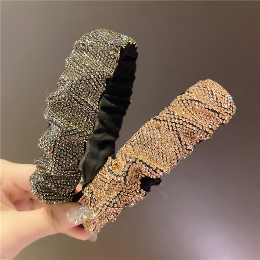Diadema Retro Francesa con Cristales y Strass para Lavado Facial - Image 3