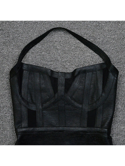 Vestido Bandage Ajustado Negro con Halter - Image 19