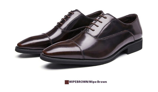 Zapatos Oxford de Cuero Charol con Punta Fina - Calzado Ejecutivo para Hombre - Image 18
