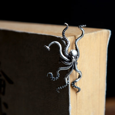 Aretes de Pulpo Plateado 925 - Diseño Oversized - Image 4