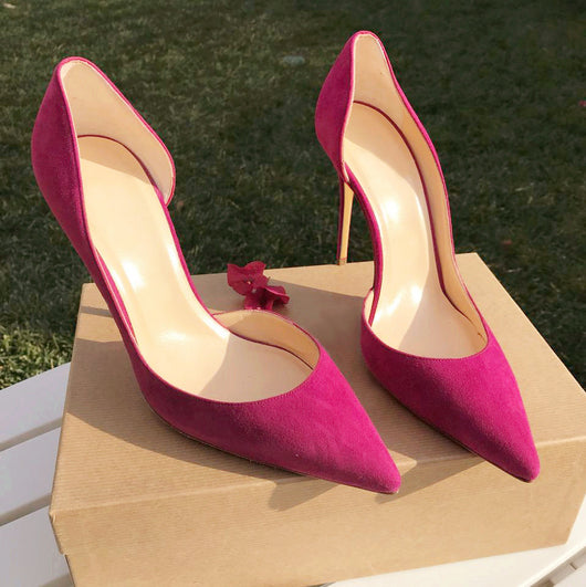 Tacones Stiletto Puntiagudos de Cuero Suave con Lateral Abierto - Image 8